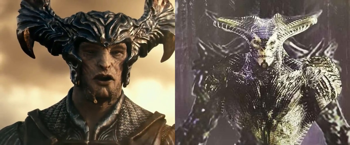 Comparação de design do Lobo da Estepe - Snyder Cut