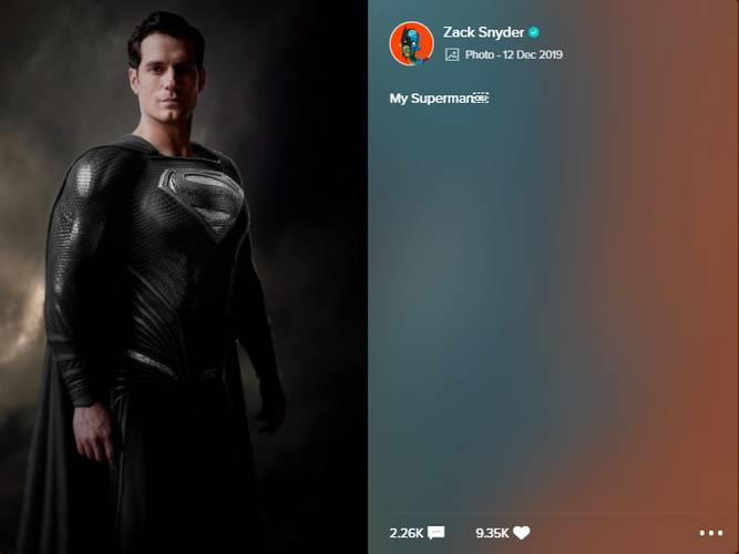 Liga da Justiça | Snyder Cut - Superman com traje preto