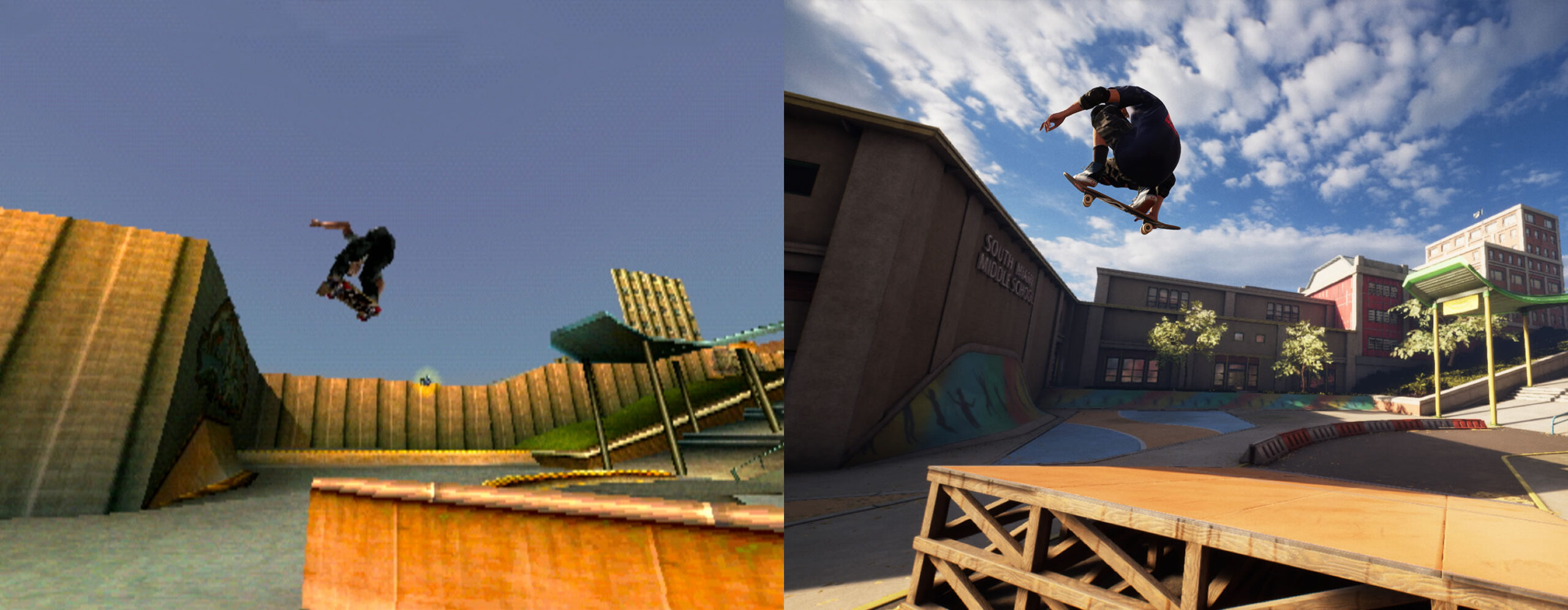 Tony Hawk's Pro Skater 1+2 - Comparação de gráficos
