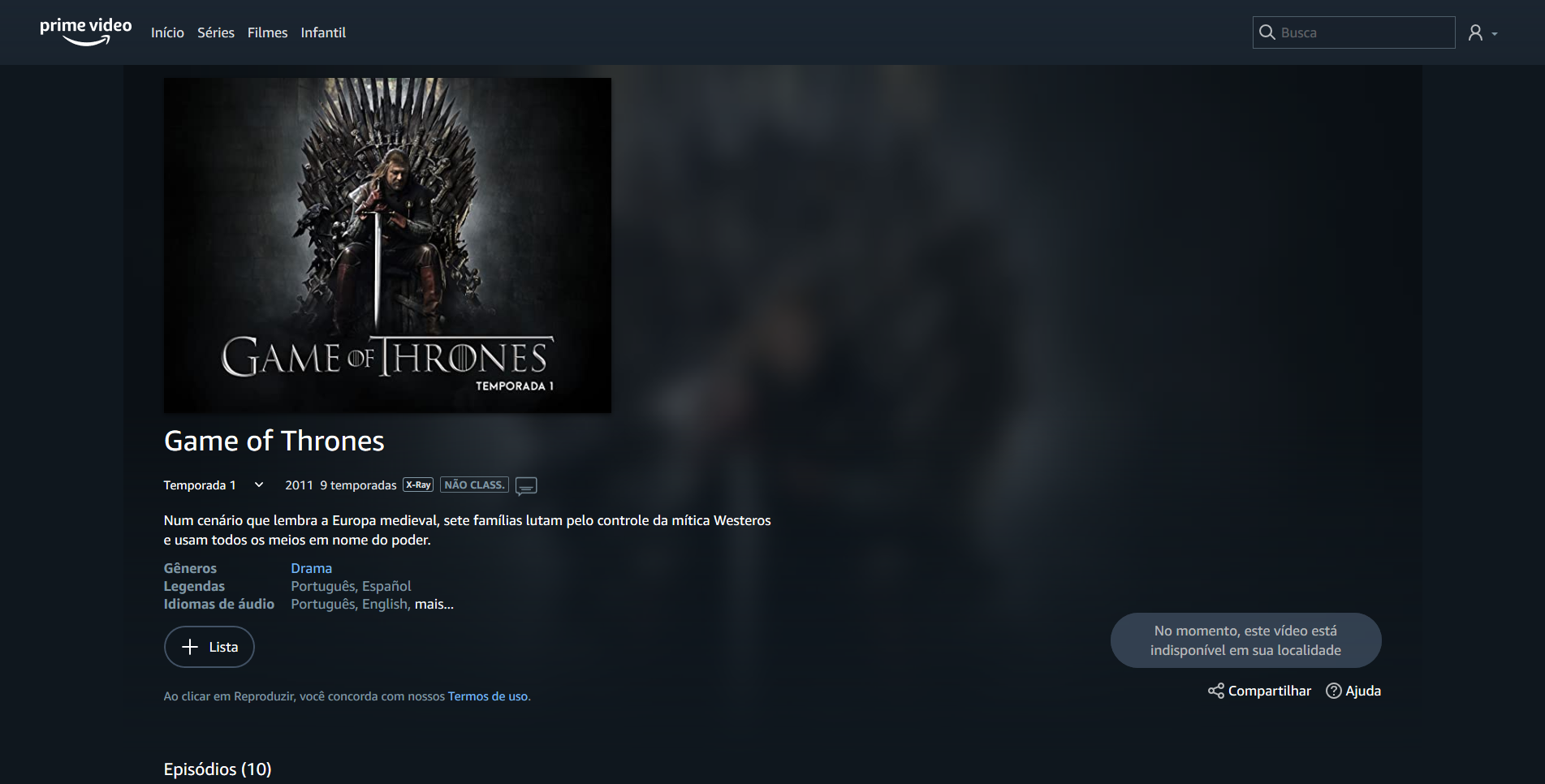 Game of Thrones no Prime Video - Coletivo Nerd