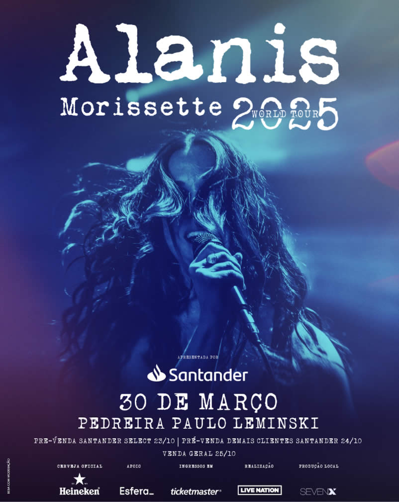 Alanis Morissette em Curitiba | Cantora se apresenta na capital paranaense em 2025